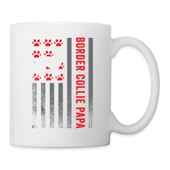 Border Collie Dad T Shirt Retro Border Collie Dad - Mug - white - Right