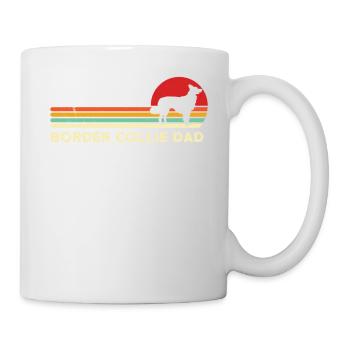 Border Collie Dad Sunset Shirt Retro Border Collie - Mug - white - Right