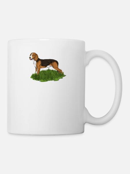 Deutsche Bracke I Jagdhund Motiv für Jäger - Tasse - Weiß