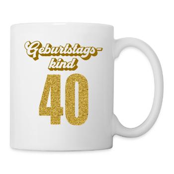 40. Geburtstag 40 Jahre 40er Geburtstagskind - Tasse - Weiß - Rechts