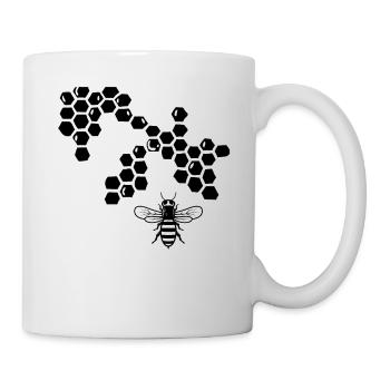 Abeille cadeau apiculteur miel fleurs insecte - Mug blanc - blanc - Droite