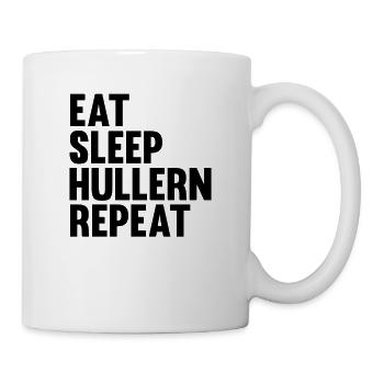 eat sleep hullern repeat Sport mit dem Reifen - Mug blanc - blanc - Droite