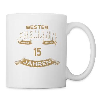 Bester Ehemann seit 15 Jahren Hochzeit 2006 - Tasse - Weiß - Rechts