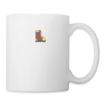 Herzschlag und Wanderschuhe - Tasse - Weiß - Rechts