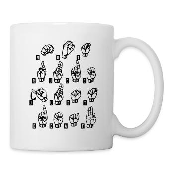 Deaf Deaf Sign Language Deaf gift - Mug - white - Right