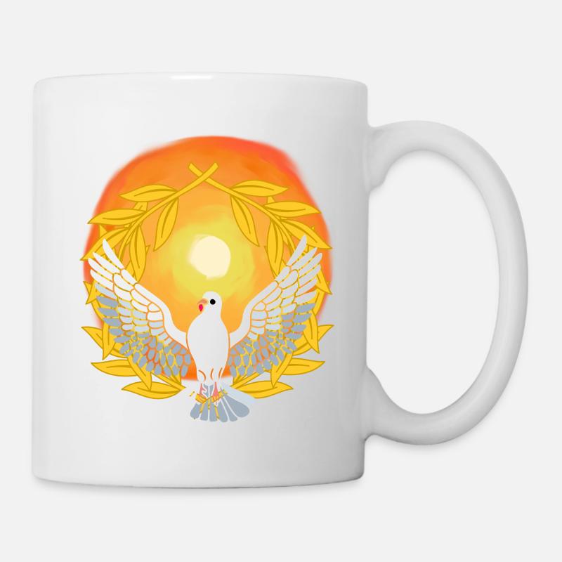 Lumière du soleil Colombe Dieu Jésus Paix Création - Mug blanc - blanc