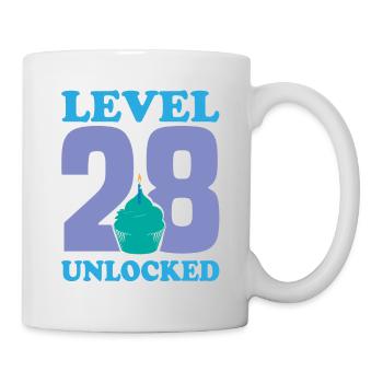 Joyeux anniversaire, 28 ans - Mug blanc - blanc - Droite