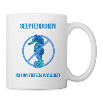 Seepferdchen gemacht Kind lernt das Schwimmen - Tasse - Weiß - Rechts