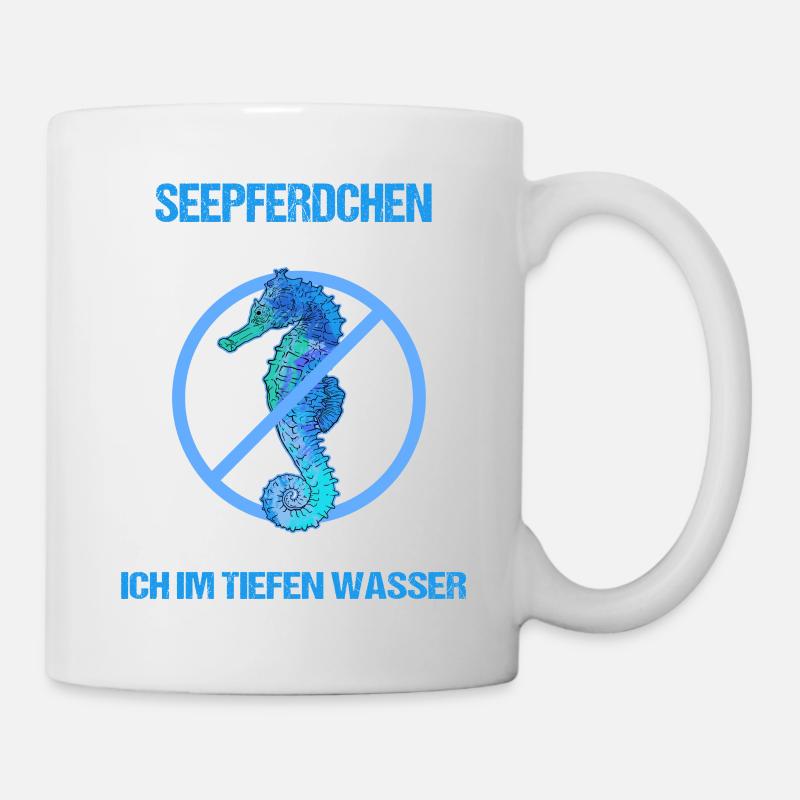 Seepferdchen gemacht Kind lernt das Schwimmen - Tasse - Weiß