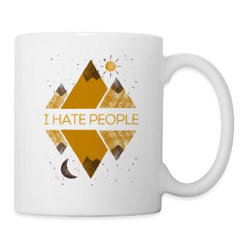 I Hate People Mountains Sun and Moon Stars - Mug - white - Right