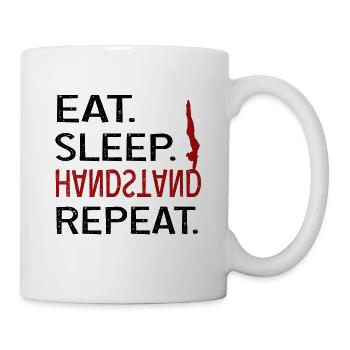 Eat sleep Handstand - Mug - white - Right