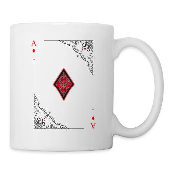 Cartes Cartes Jeu De Cardo Ass - Mug blanc - blanc - Droite