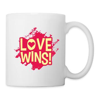 LOVE WINS LGBT Pride Gay Pride Month LGBTQ - Mug - white - Right
