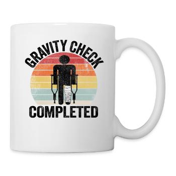 Gebrochenes Bein Geschenk Genesung Gute Besserung - Tasse - Weiß - Rechts