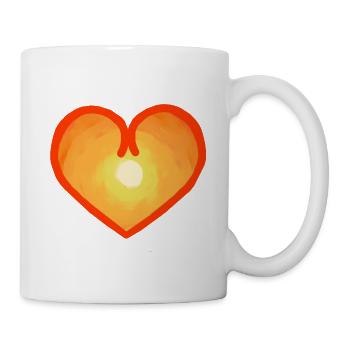 Heart sunrise sunshine sun - Mug - white - Right