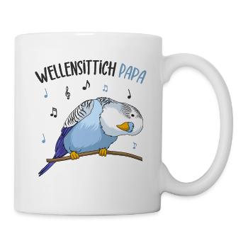 Wellensittich - Tasse - Weiß - Rechts