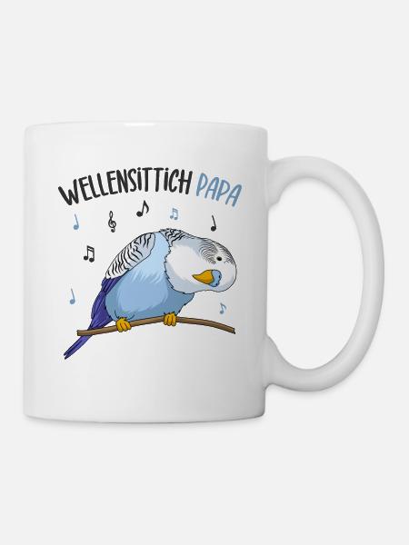 Wellensittich - Tasse - Weiß