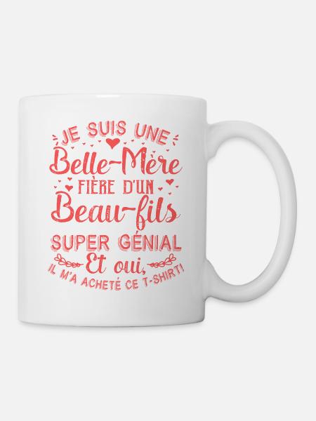 Belle-Maman Belle-Mère Maman-Bonus Fete Des Meres - Mug blanc - blanc