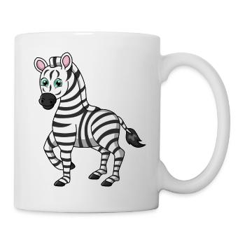 zebra - Tasse - Weiß - Rechts