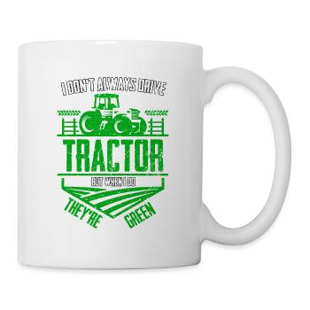 Grüner Traktor - Tasse - Weiß - Rechts