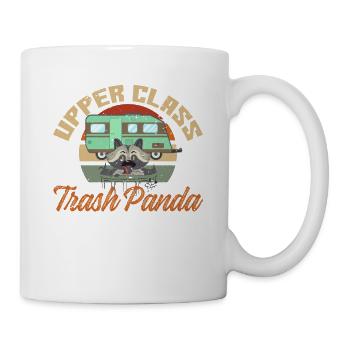 Upper class trash panda – Panda, bear, raccoon - Mug - white - Right