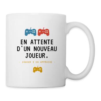 En attente d'un nouveau joueur annonce grossesse - Mug blanc - blanc - Droite