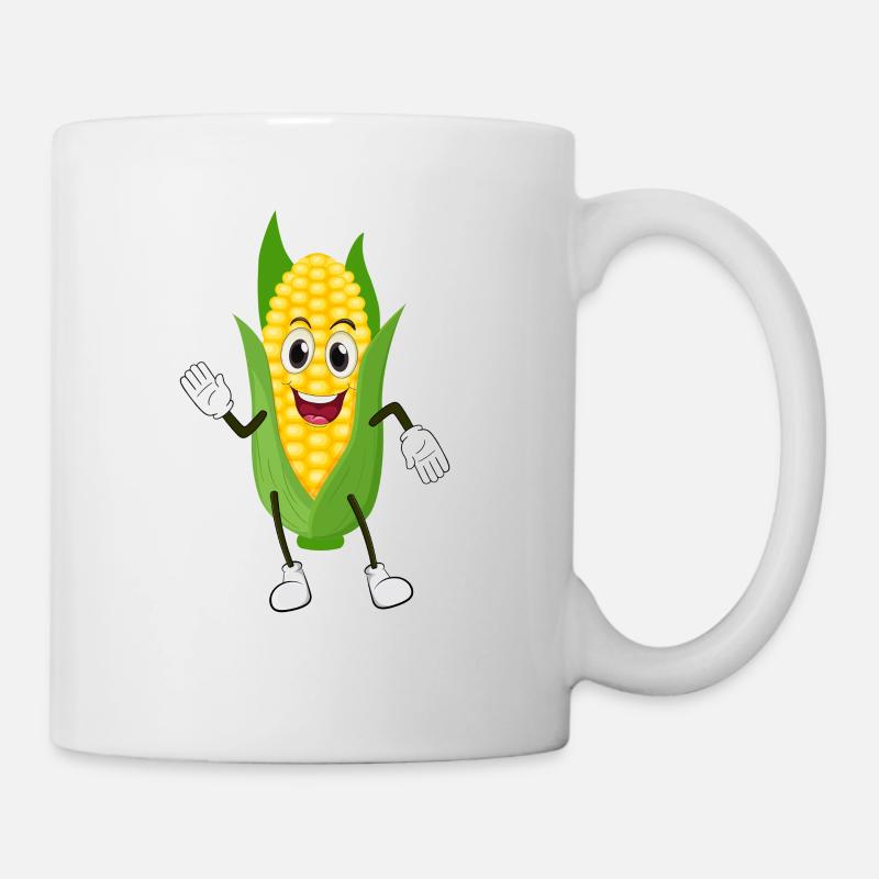 Lustiges Maiskolben-Design Landwirtschaft - Tasse - Weiß