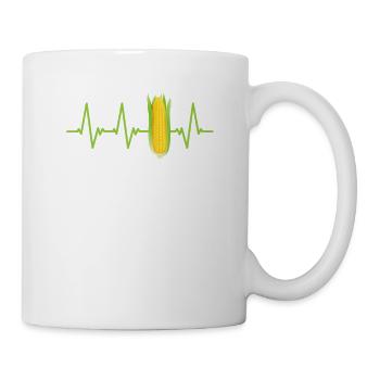 Corn cob heartbeat ECG heart rate - Mug - white - Right