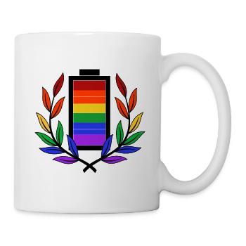 Battery Battery LGBT Homosexuality Gay Pride - Mug - white - Right