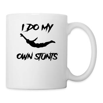 I Do My Own Stunts – Cliff Diving Cliff Jumping - Mug - white - Right