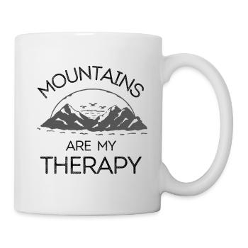 Les montagnes sont ma thérapie - Mug blanc - blanc - Droite