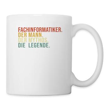 Fachinformatiker Mann Mythos Legende - Tasse - Weiß - Rechts