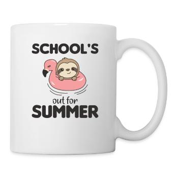 schools out for summer faultier lustige Tiere - Tasse - Weiß - Rechts