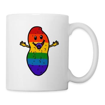 Peanut Baby LGBT Rainbow Flag Gay Pride - Mug - white - Right
