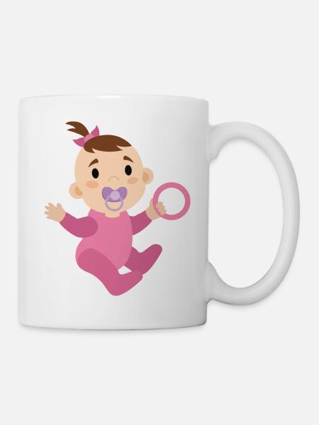 Mädchen Baby - Tasse - Weiß