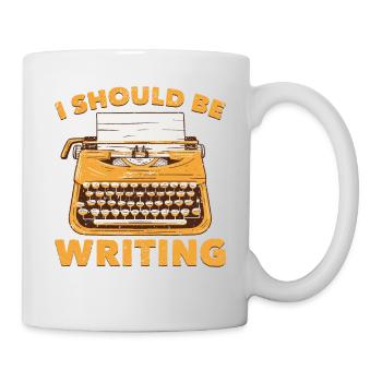 I Should Be Writing - Typewriter School - Tasse - Weiß - Rechts