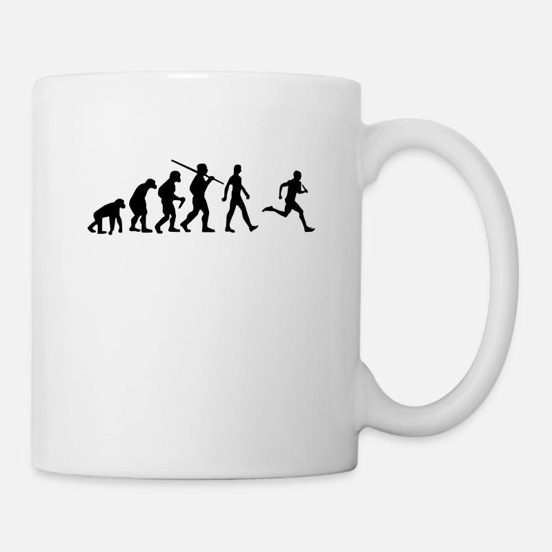 Läufer Evolution Joggen - Tasse - Weiß