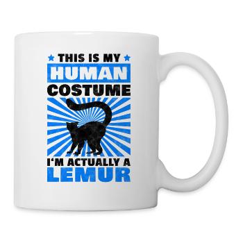 Das ist mein Lemur Kostüm Primaten Spruch - Tasse - Weiß - Rechts