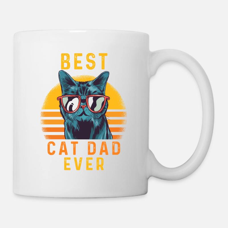Best Cat Dad Ever - Tasse - Weiß