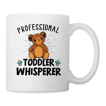 Éducatrice Kita crèche crèche Ours en peluche - Mug blanc - blanc - Droite