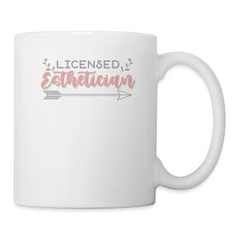 Licensed esthetician - Kosmetiker - Tasse - Weiß - Rechts