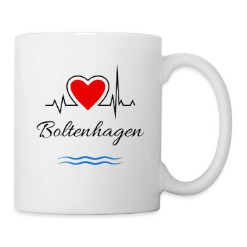 Boltenhagen-Mein Herz schlägt für Boltenhagen-Herz - Tasse - Weiß - Rechts