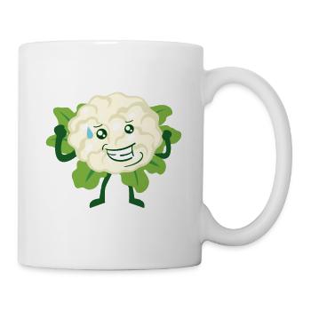 Lustiger Blumenkohl - Tasse - Weiß - Rechts
