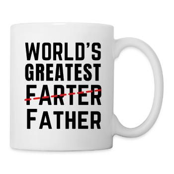 WORLD’S GREATEST FARTER - FATHER - FATHER’S DAY - Mug blanc - blanc - Droite
