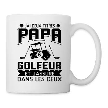 Je Suis Un Papa Golfeur - Mug blanc - blanc - Droite