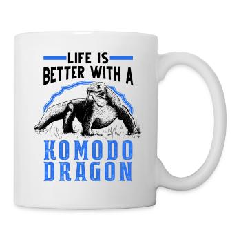 Life is better with a Komodo Dragon Komodowaran - Mug blanc - blanc - Droite