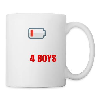 Papa de quatre garçons drôle de la fête des pères Fils à papa hommes - Mug blanc - blanc - Droite