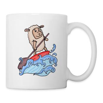 SUP - Stand Up Paddling Paddleboard - Mug blanc - blanc - Droite