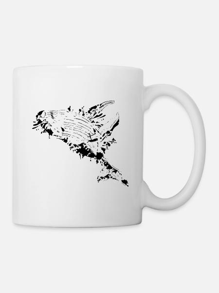 Buckelwal cool - Tasse - Weiß