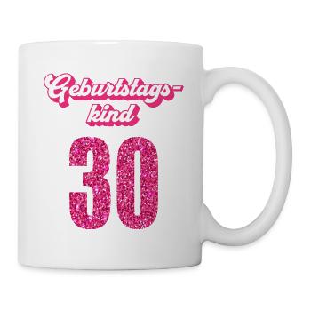 30. Geburtstag 30 Jahre 30er Geburtstagskind - Tasse - Weiß - Rechts